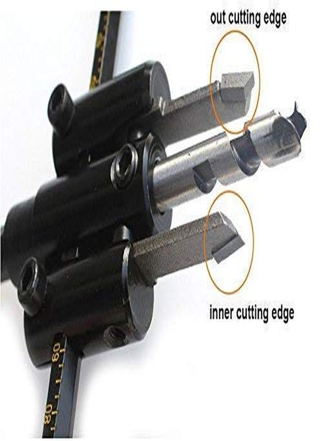 SHB CTE060 Flaxseed Adjustable Circle Cutter Drill Bit Kit - Metal and Wood Twist Hole Cutting Tool for DIY Woodworking, Adjustable 30-120mm Size Range - Image 4